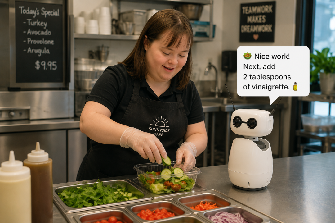 Reachy Mini tabletop social robot for occupational support