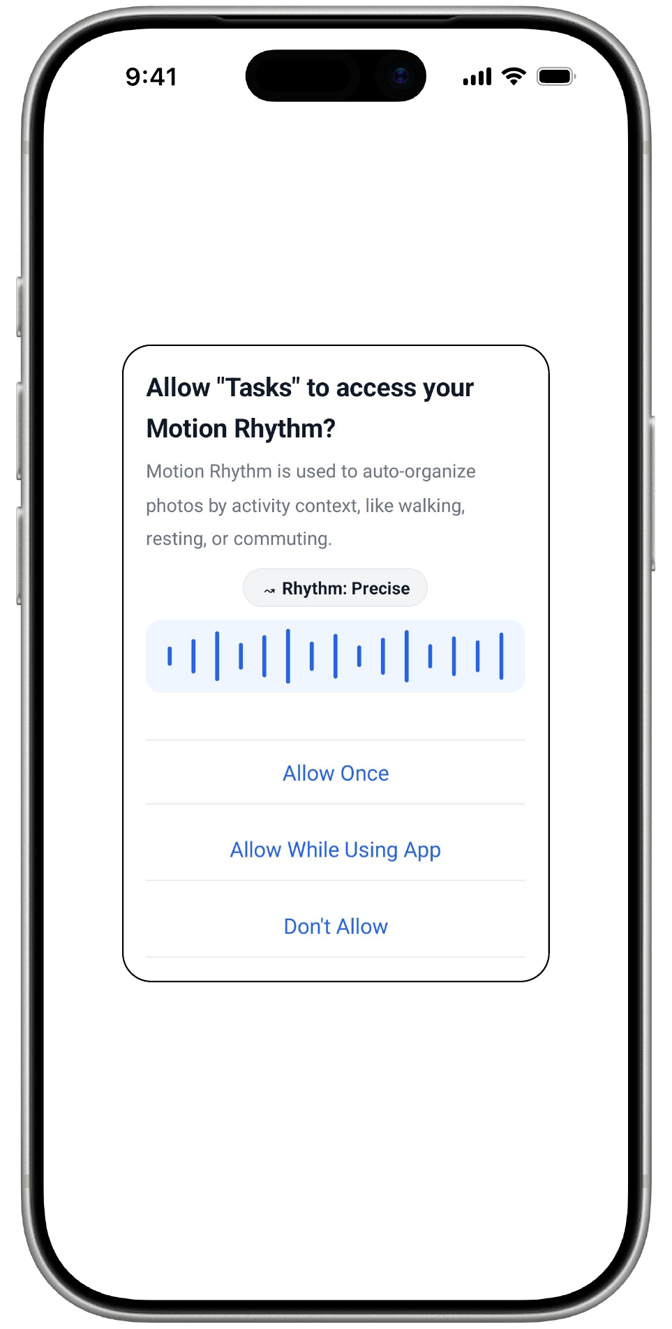Simulated motion rhythm notification