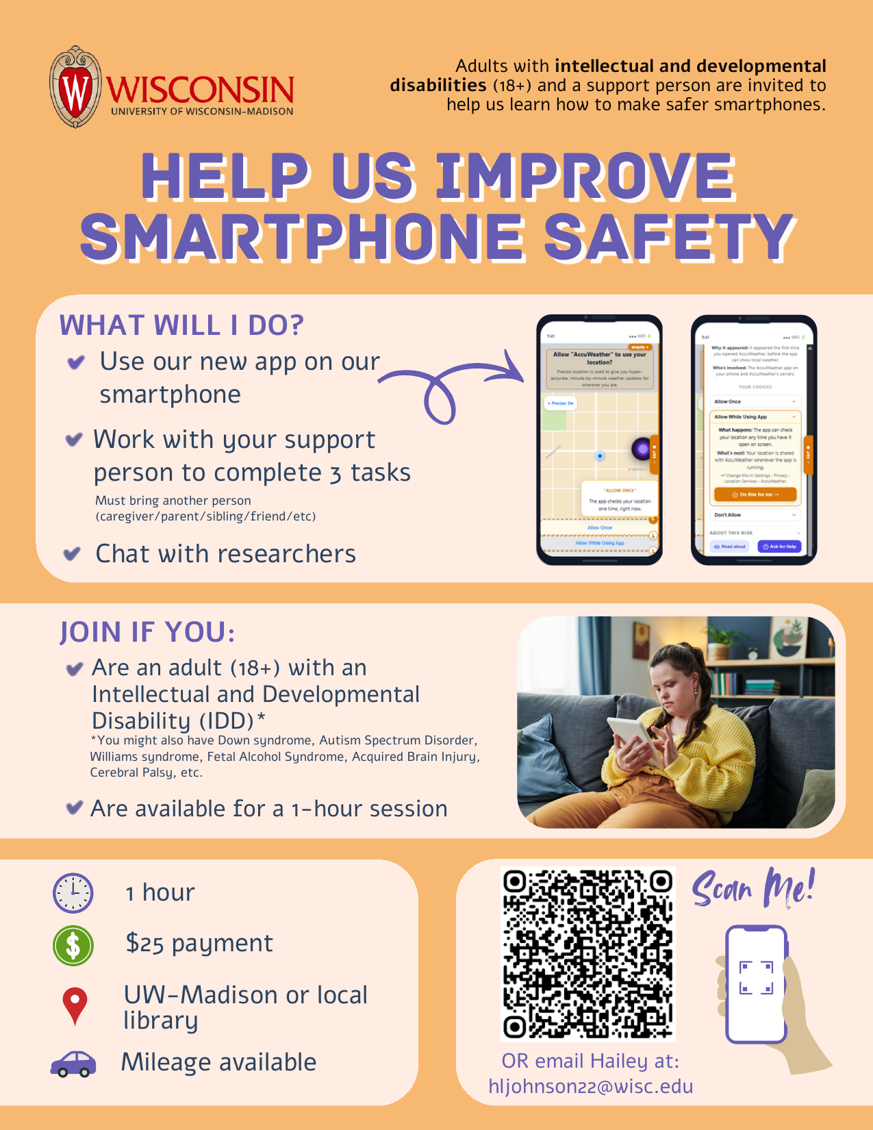 Recruitment flyer thumbnail for Smartphone Safety study
